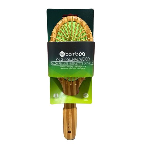 NIP! Tiri Bamboo-Professional Wood Detangling Paddle Brush - Picture 5 of 6